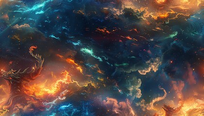 Capture the grandeur of a mythical creature orchestra