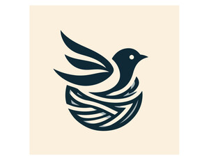 Bird in Nest logo