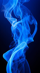 Obraz premium Abstract blue smoke wavy lines