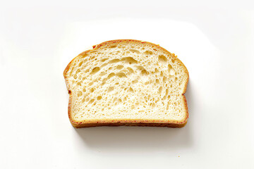 a slice of bread on a white surface