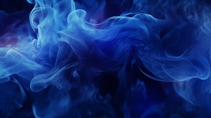 Fototapeta premium Abstract blue smoke wavy lines