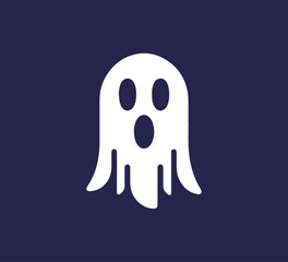 simple ghost icon vector minimal