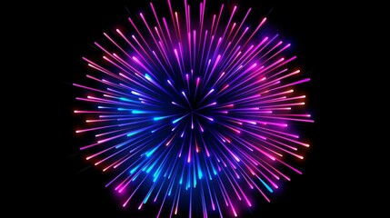 Vivid firework display lights up the sky with vibrant hues, Ai Generated
