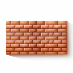 Fototapeta premium Brick wall perspective isolated on a white background as a vector, Ai Generated