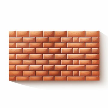 Brick wall perspective isolated on a white background as a vector, Ai Generated