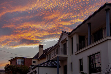 Drummoyne during sunset in Autumn, Sydney, Australia