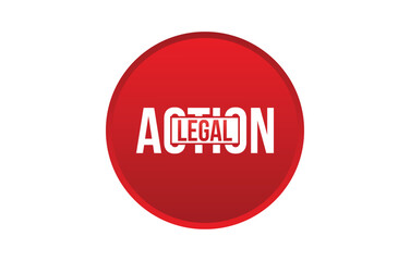 Legal Action banner design. Legal Action icon. Flat style vector illustration.