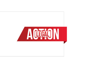 Legal Action banner design. Legal Action icon. Flat style vector illustration.