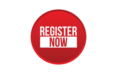 register now banner design. register now icon. Flat style vector illustration.
