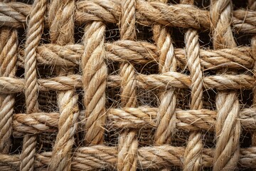 A close up of a rope with a lot of knots and a lot of hair. Background - Powered by Adobe