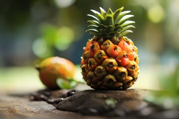 fruit landscape apple pineapple passionfruit
