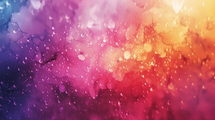 A vibrant watercolor background with raindrops merging into splatters of color, creating an abstract and expressive effect.