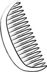 筆書き単品アイコン　くし