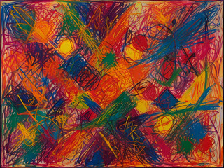 Abstract Random Colored Scribbles Background