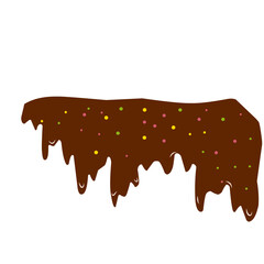 Melting ice cream chocolate 