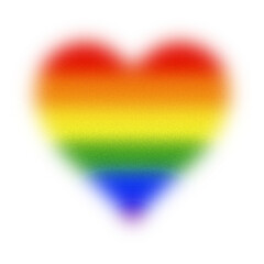 Heart gay pride blur and noise