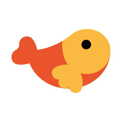 Geometric abstract fish icon Vector illustration