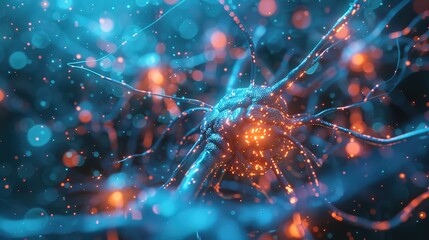 Fototapeta premium Superb Technological brain abstract circuit board background