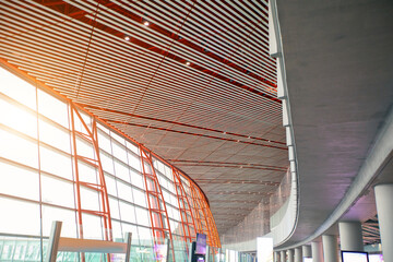 The interior structure of the terminal of Capital International Airport