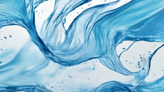 clean blue water wave swirl splash, motion