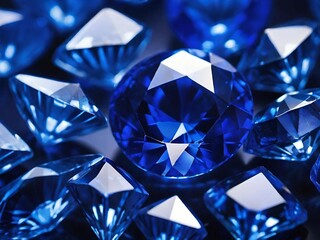 blue diamond jewel closeup, background
