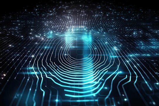 biometric thumbprint identification security sensor for protection