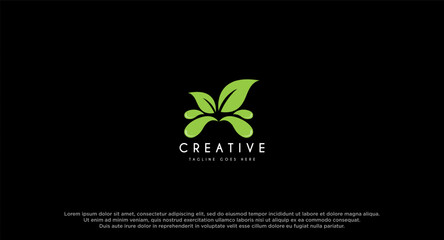 Green Leaf Icon Vector Illustrations