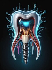 dental tooth and implant