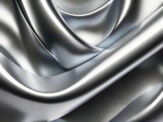 silver metallic fabric background. 3d illustration.