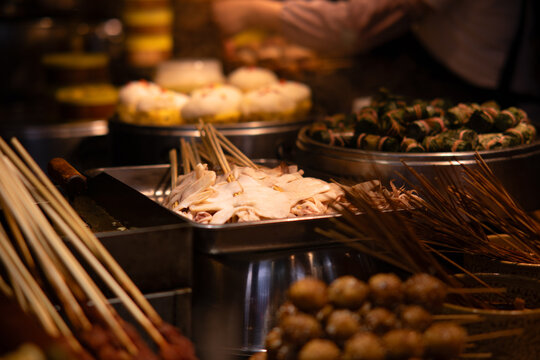 A wide selection of Sichuan food