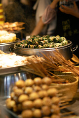 A wide selection of Sichuan food