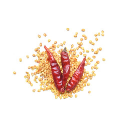 Chili pepper on a white background. on transparent.