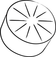 筆書きおでんイラストアイコン　大根