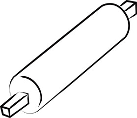 筆書きおでんイラストアイコン　ごぼう巻き