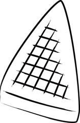 筆書きおでんイラストアイコン　こんにゃく