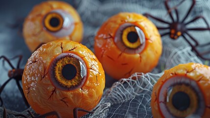 Orange Halloween Eyeballs