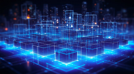 Abstract modern AI futuristic technology neon light effect network digital Connections data design background