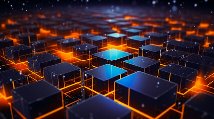 Abstract modern AI futuristic technology neon light effect network digital Connections data design background