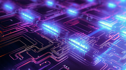 Abstract modern AI futuristic technology neon light effect network digital Connections data design background