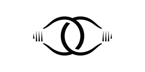 light bulb logo design with infinity, connected, electric, logo design template, symbol, icon, vector, idea, creative.