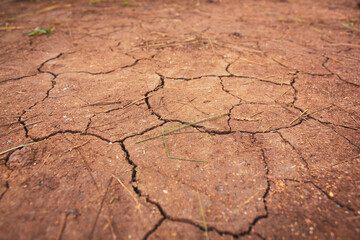 Crack of dry ground for background texture 