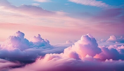 ai generative of The wisps of clouds are so beautiful and enchanting, charming pastel colors