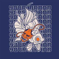 Free Vector | Flat design koi fish logo design	
