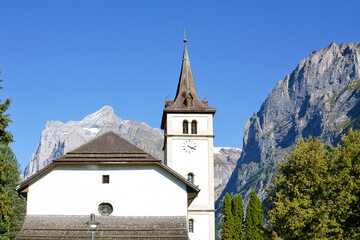 Reformed church Grindelwald Switzerland 