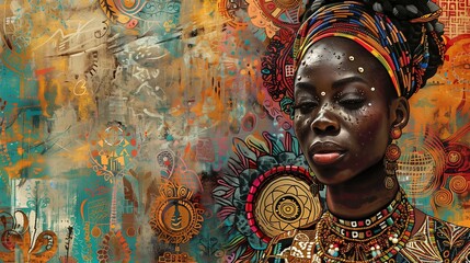 Beautiful African Woman: The Art of Modern Traditions'