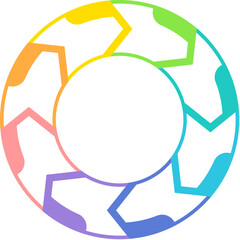 Colorful outline circle for infographic template