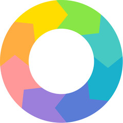 Colorful circle for infographic template