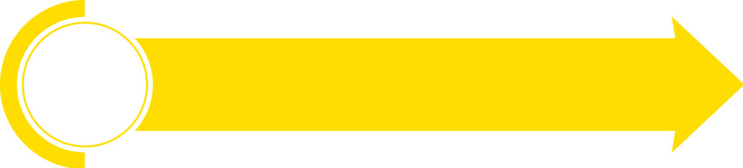 Yellow infographic label with direction