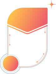 Media panel icon orange