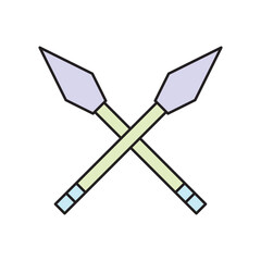 Spear icon design templates simple and modern concept